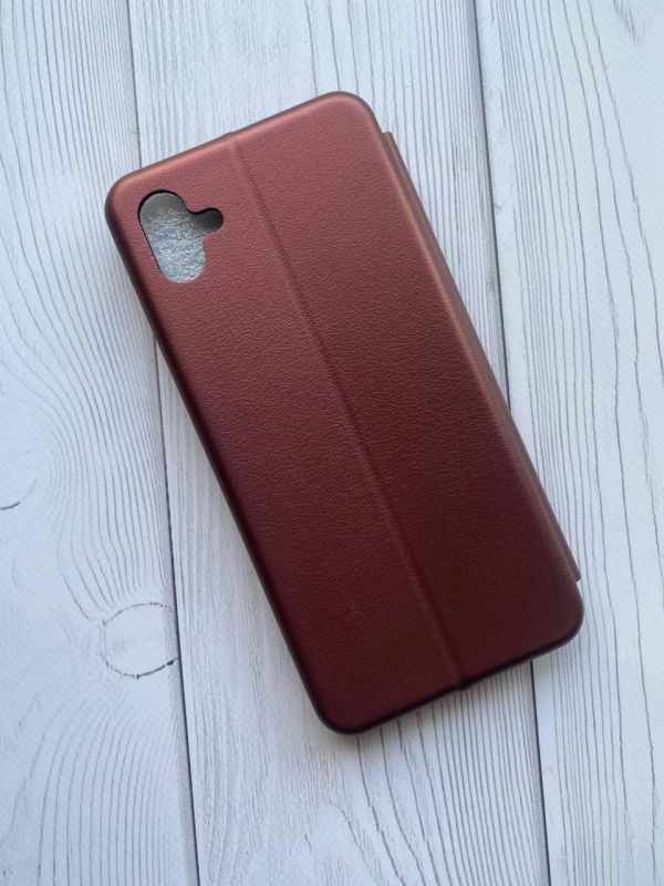 Чохол-книжка з малюнком для Samsung Galaxy A04 Бордовий :: Дівчина з рюкзаком (принт 9)