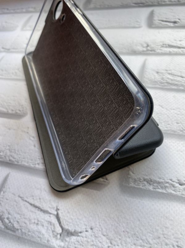 Чохол-книжка з малюнком для Samsung Galaxy A03 Сore/ A032 Чорний :: Лавандовий віночок (принт 19)