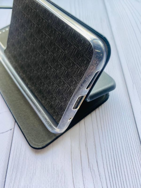 Чохол-книжка з малюнком для Xiaomi Poco C40 Чорний :: Лавандовий віночок (принт 19)