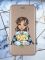 Чохол-книжка з малюнком для Xiaomi Redmi 9А Золотий :: Дівчина з тюльпанами (принт 22)
