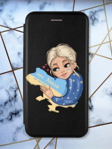 Чохол-книжка з малюнком для Xiaomi Redmi 7A Чорний :: Моя Україна (принт 24)