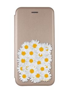 Чохол-книжка з малюнком для Xiaomi Poco C40 Золотий :: Букет ромашок (принт 40)
