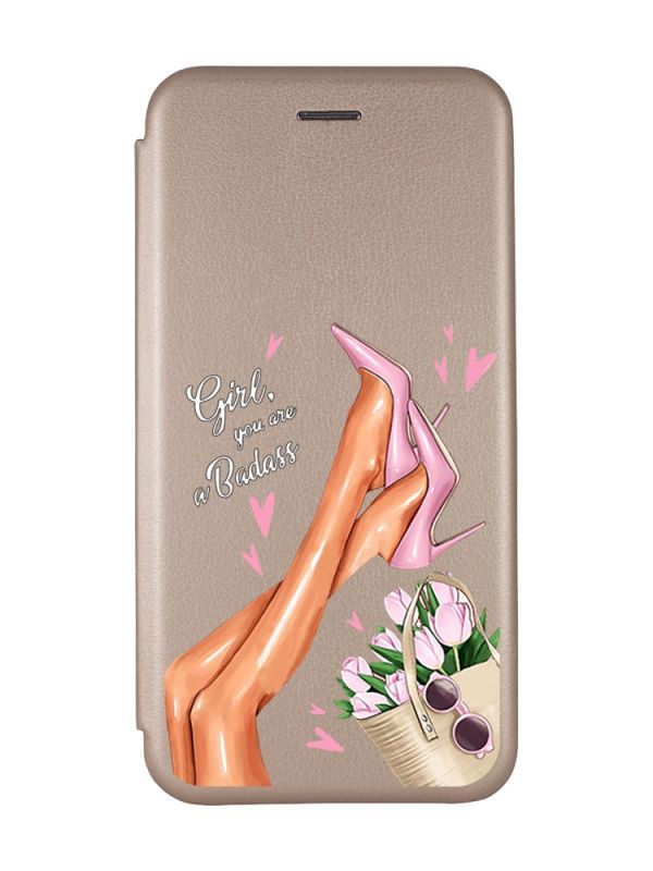 Чохол-книжка з малюнком для Samsung Galaxy А30 (2019) А305/ A20 Золотий :: Ніжки (принт 62)