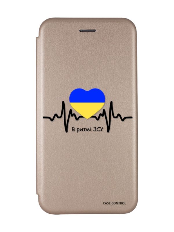 Чохол-книжка з малюнком для Samsung Galaxy А10ѕ (A107) Золотий :: В ритмі ЗСУ (принт 70)