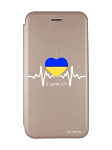 Чохол-книжка з малюнком для Samsung A03 Сore/ A032 Золотий :: В ритмі ЗСУ (принт 71)