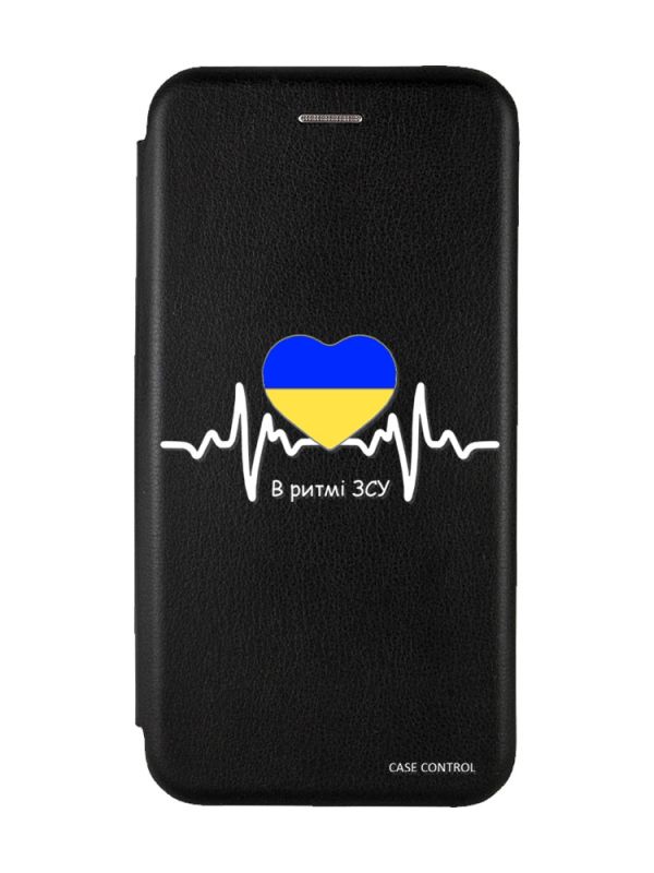 Чохол-книжка з малюнком для Xiaomi Redmi 6A Чорний :: В ритмі ЗСУ (принт 71)