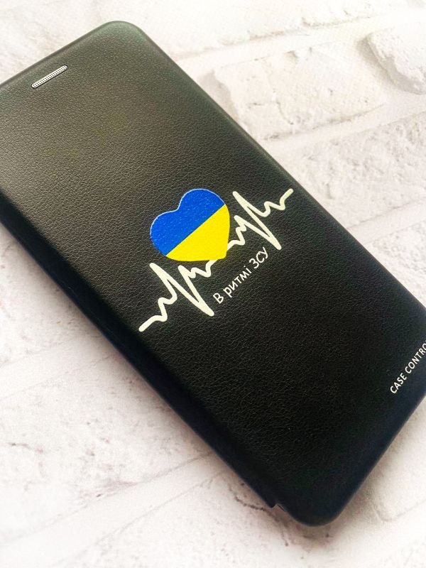 Чохол-книжка з малюнком для Xiaomi Redmi 6A Чорний :: В ритмі ЗСУ (принт 71)