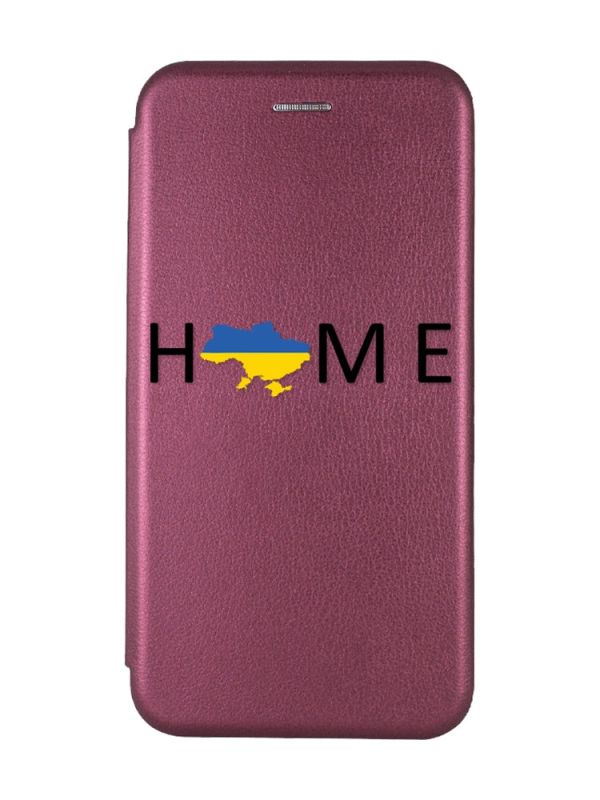 Чохол-книжка з малюнком для Samsung Galaxy A02s Бордовий :: Дім Україна (принт 72)
