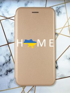 Чохол-книжка з малюнком для Xiaomi Poco C40 Золотий :: Дім Україна (принт 73)
