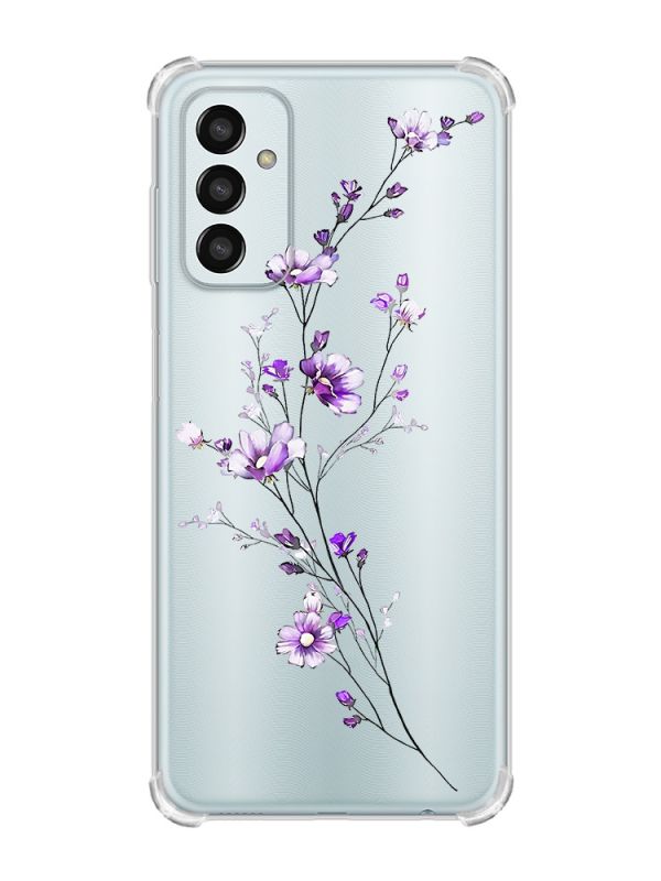 Чохол із потовщеними кутами на Samsung Galaxy M13 4G :: Гілочка квітів (принт 278)