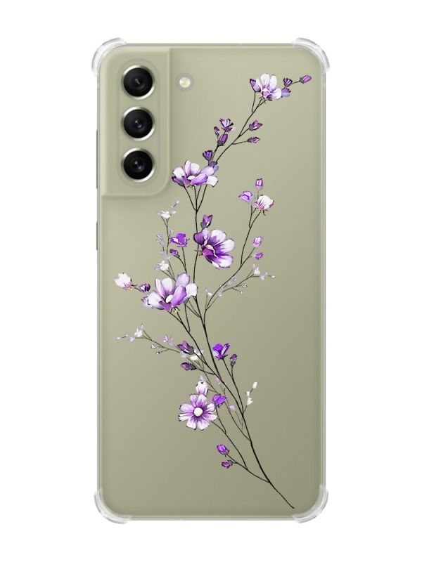 Чохол із потовщеними кутами на Samsung S21 FE :: Гілочка квітів (принт 278)