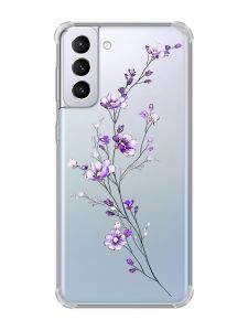 Чохол з потовщеними кутами на Samsung Galaxy S21 Plus :: Гілочка квітів (принт 278)