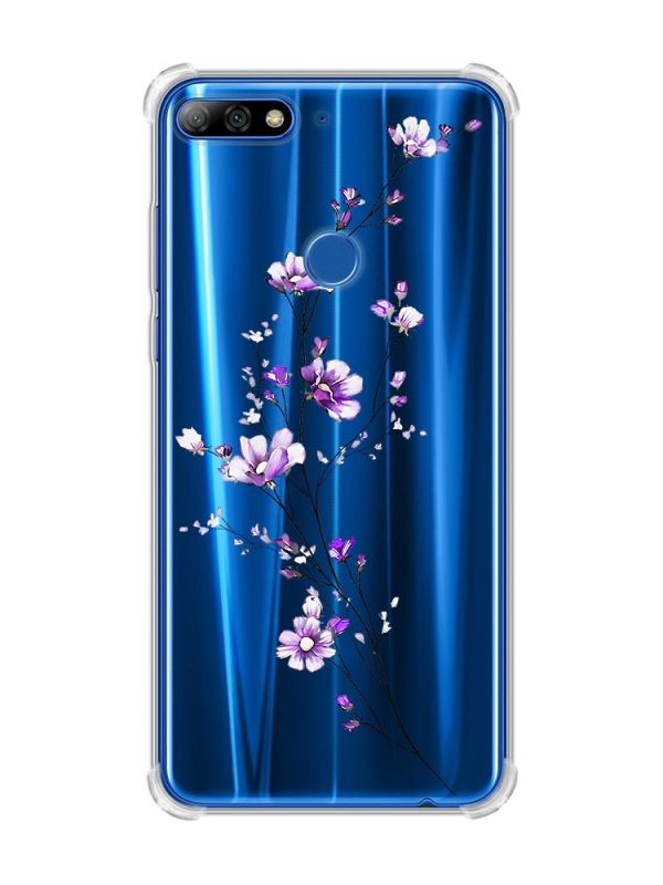 Чохол з потовщеними кутами на Huawei Y7 2018/Y7 Prime 2018 :: Гілочка квітів (принт 278)