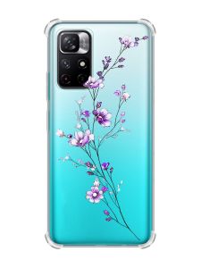 Чохол з потовщеними кутами на Xiaomi Redmi Note 11 4G :: Гілочка квітів (принт 278)