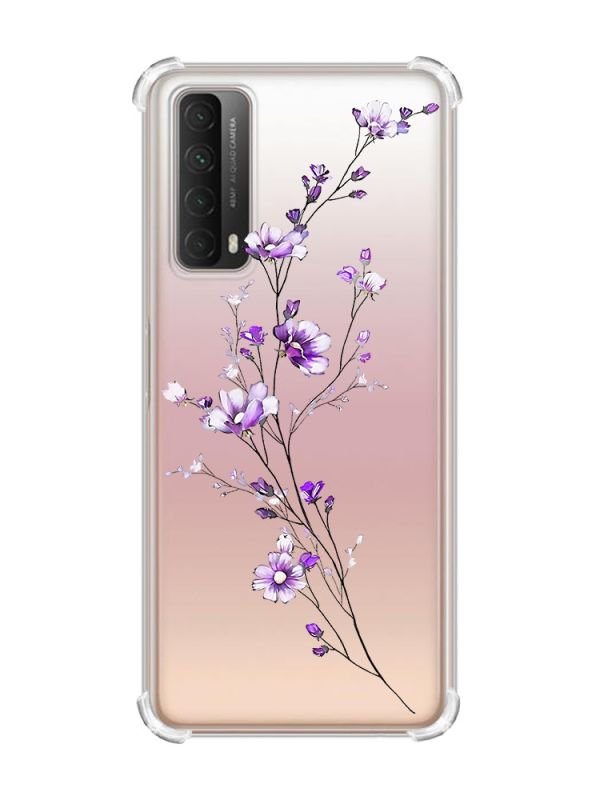 Чохол з потовщеними кутами на Huawei P Smart 2021 :: Гілочка квітів (принт 278)