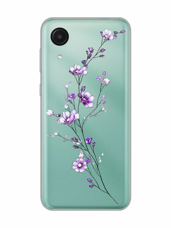 Прозорий чохол на Samsung Galaxy A03 Core / A032 :: Гілочка квітів (принт 278)