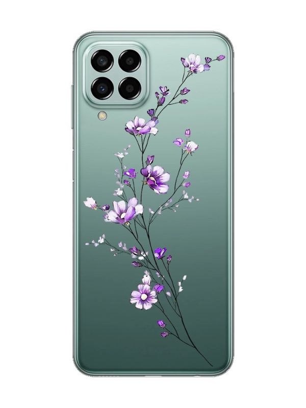 Прозорий чохол на Samsung Galaxy M33 5G :: Гілочка квітів (принт 278)