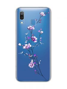Прозорий чохол для Samsung Galaxy A30 (2019)/A20 (2019) :: Гілочка квітів (принт 278)