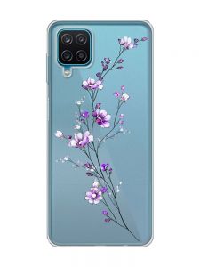 Прозорий чохол на Samsung A12 4G :: Гілочка квітів (принт 278)
