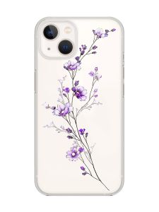 Прозорий чохол із захистом камери на iPhone 14 Plus :: Гілочка квітів (принт 278)