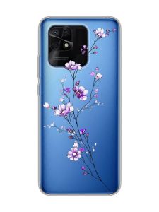 Прозорий чохол на Xiaomi Redmi 10C :: Гілочка квітів (принт 278)