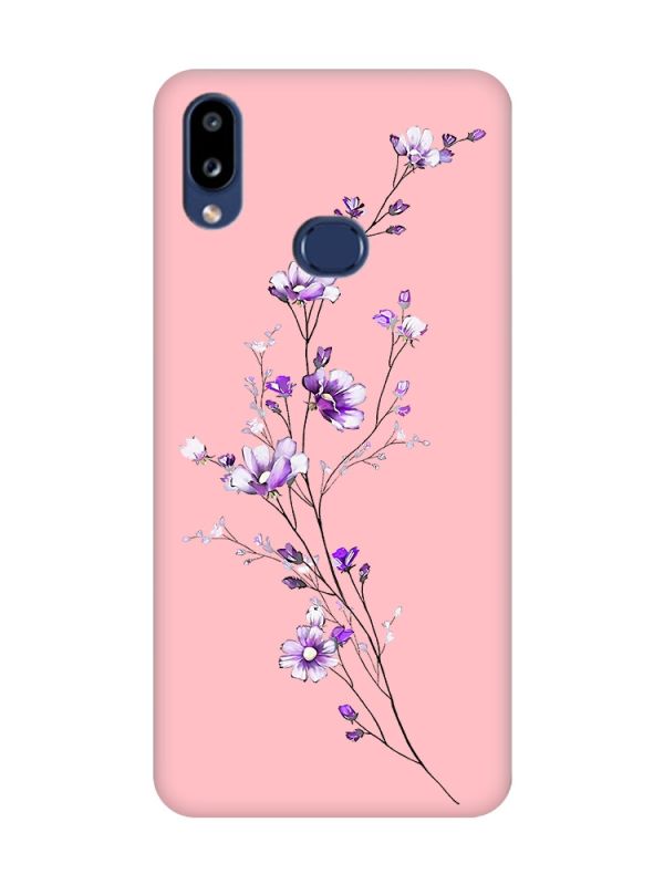 Матовий рожевий чохол на Samsung Galaxy A10ѕ A107 :: Гілочка квітів (принт 278)