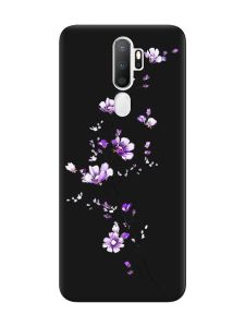 Матовий чорний чохол на Oppo A5 :: Гілочка квітів (принт 278)