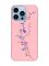 Матовий рожевий чохол на Apple iPhone 13 Pro Max :: Гілочка квітів (принт 278)