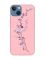 Матовий рожевий чохол на Apple iPhone 13 :: Гілочка квітів (принт 278)