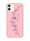 Матовий рожевий чохол на Apple iPhone 11 (6.1) :: Гілочка квітів (принт 278)