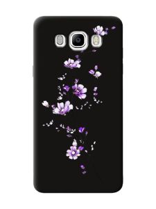 Матовий чорний чохол на Samsung Galaxy J7(2016) J710 :: Гілочка квітів (принт 278)