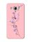 Матовий рожевий чохол на Samsung Galaxy J5(2016) J510 :: Гілочка квітів (принт 278)