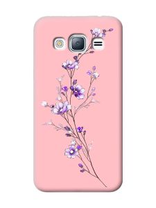 Матовий рожевий чохол на Samsung Galaxy J3 / J310 :: Гілочка квітів (принт 278)