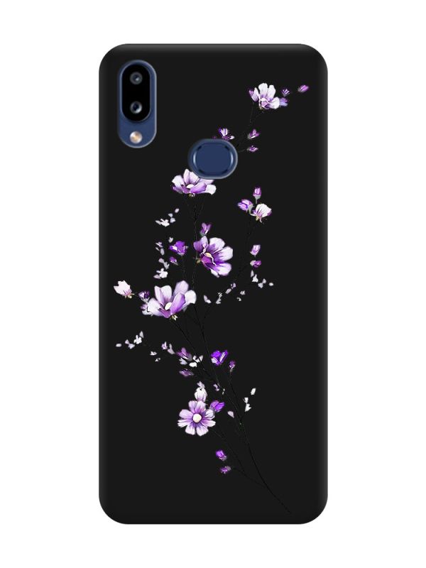Матовий чорний чохол на Samsung Galaxy A10ѕ A107 :: Гілочка квітів (принт 278)