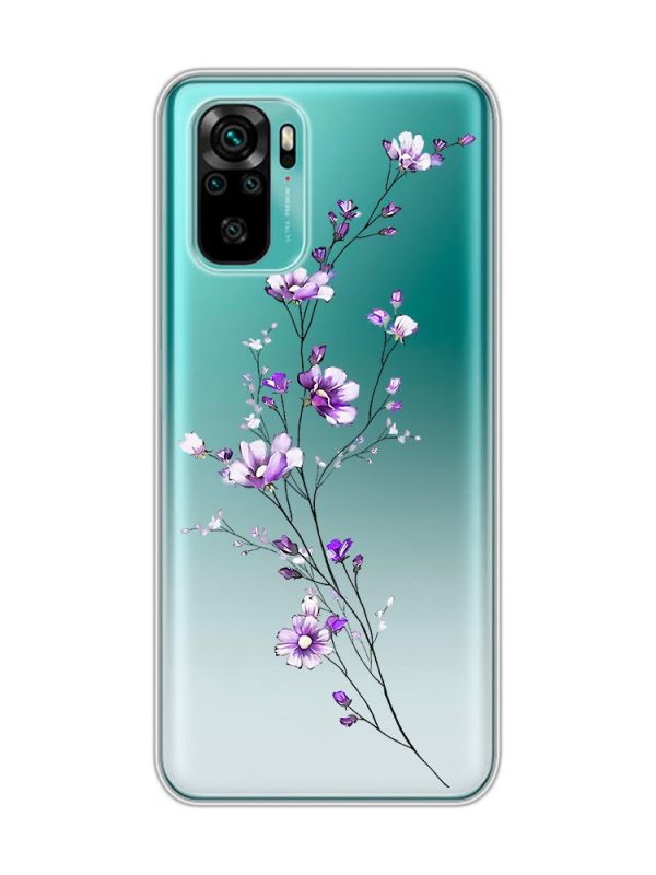 Прозорий чохол на Xiaomi Redmi Note 10 / Note 10s  :: Гілочка квітів (принт 278)