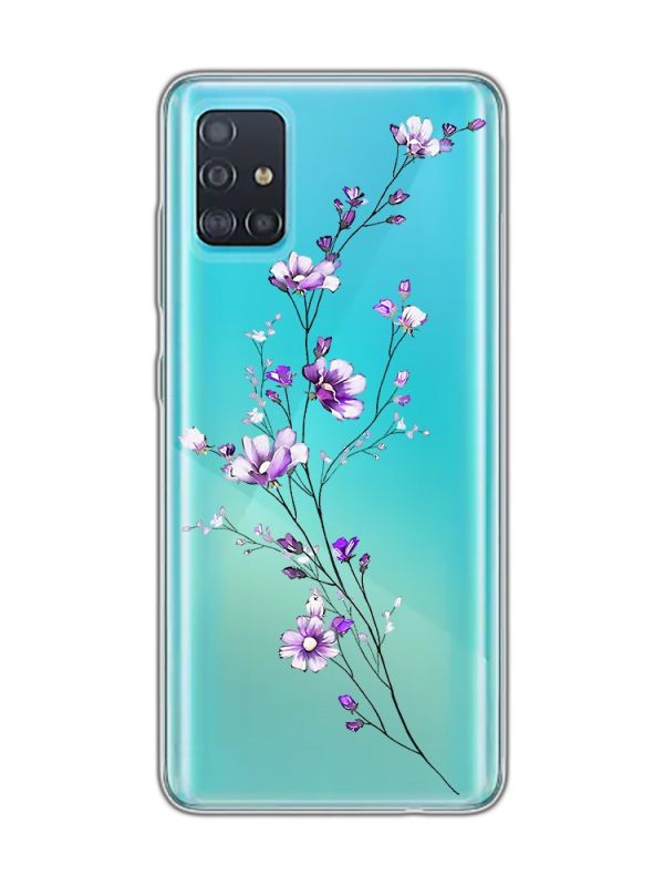 Прозорий чохол на Samsung Galaxy A51 :: Гілочка квітів (принт 278)