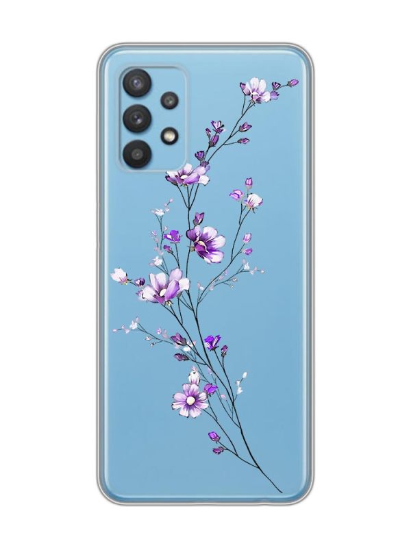 Прозорий чохол на Samsung Galaxy A32 :: Гілочка квітів (принт 278)