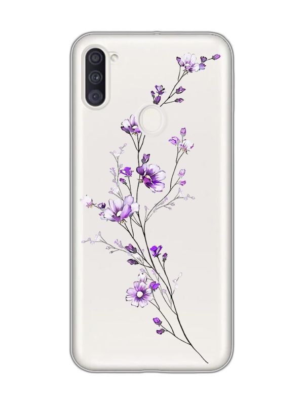 Прозорий чохол на Samsung Galaxy A11 :: Гілочка квітів (принт 278)