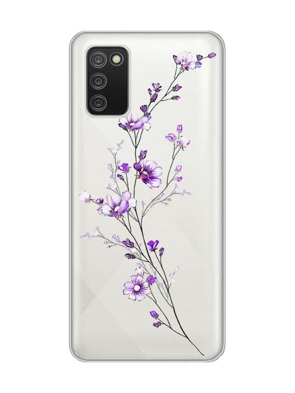 Прозорий чохол для Samsung Galaxy A02s :: Гілочка квітів (принт 278)