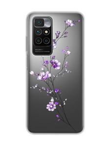 Прозорий чохол для Xiaomi Redmi 10 :: Гілочка квітів (принт 278)