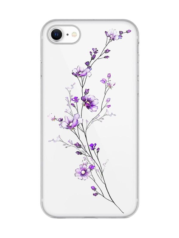 Прозорий чохол для iPhone 7, 8 :: Гілочка квітів (принт 278)