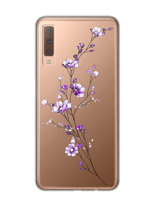 Прозорий чохол на Samsung Galaxy A7(2018) A750 :: Гілочка квітів (принт 278)