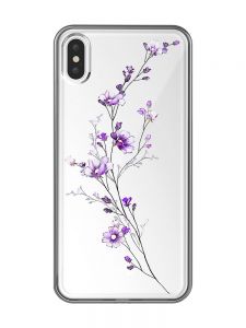 Прозорий чохол на iPhone XS Max :: Гілочка квітів (принт 278)