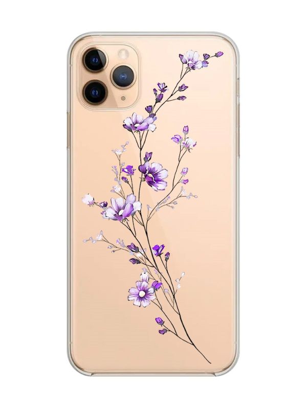 Прозорий чохол на iPhone 11 Pro Max (6,5) :: Гілочка квітів (принт 278)