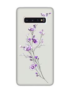 Прозорий чохол на Samsung Galaxy S10 :: Гілочка квітів (принт 278)