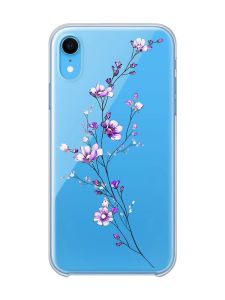 Прозорий чохол на iPhone XR :: Гілочка квітів (принт 278)