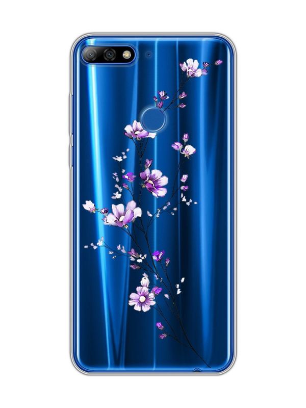Прозорий чохол на Huawei Y7 2018 / Y7 prime 2018 :: Гілочка квітів (принт 278)