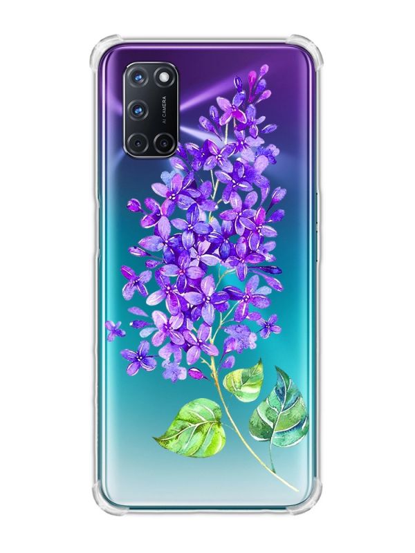 Чохол з потовщеними кутами на Oppo A52/A72/A92 :: Гілочка бузку (принт 280)