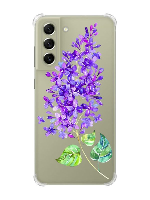 Чохол із потовщеними кутами на Samsung S21 FE :: Гілочка бузку (принт 280)