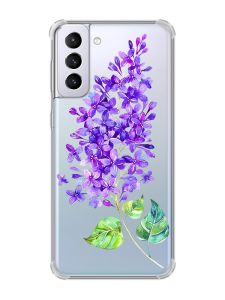 Чохол з потовщеними кутами на Samsung Galaxy S21 Plus :: Гілочка бузку (принт 280)